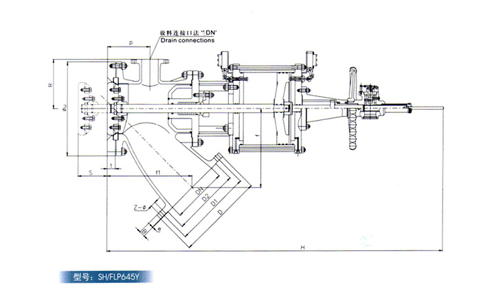 氣動Y型平(píng)底放料閥産(chan)品結構圖 氣(qì)動Y型平底放(fàng)料閥産品結(jie)構圖
