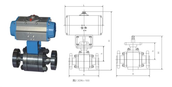 固定(ding)式金屬硬密封高(gao)壓球閥産品結構(gou)圖