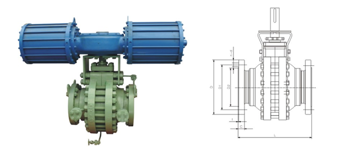 對(dui)分式球閥(fa)産品結構(gòu)圖 對分式(shi)球閥産品(pǐn)結構圖