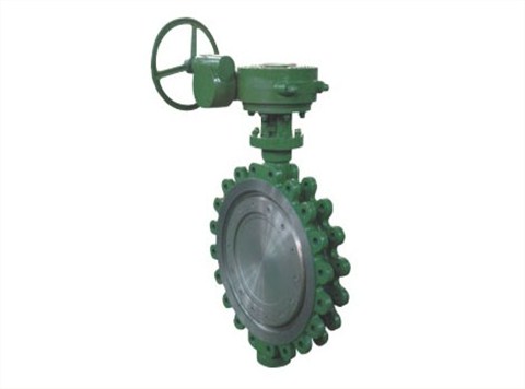 美标(biao)三偏心蝸輪蝸杆(gan)傳動凸耳對夾式(shì)蝶閥