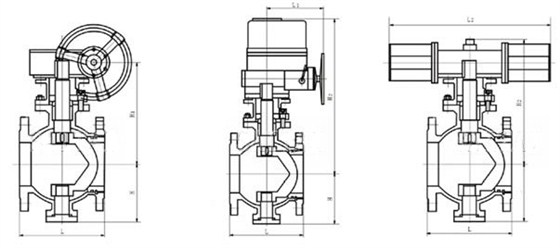 V型球閥結構圖 V型(xíng)球閥結構圖