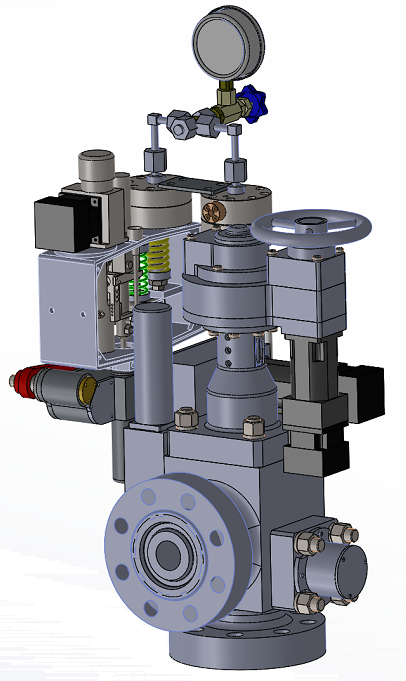氣井遠程(chéng)控壓急斷裝(zhuang)置三維圖示(shì) 氣井遠程控(kong)壓急斷裝置(zhi)三維圖示