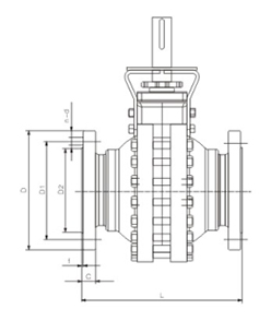 對分(fèn)式球閥(fa)結構圖(tu) 對分式(shì)球閥結(jié)構圖